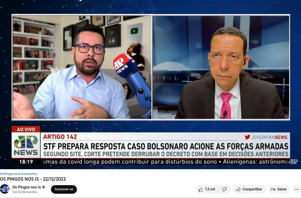 🚨AGORA: Paulo Figueiredo está novamente defendendo na Jovem Pan que Bolsonaro acione artigo 142 para uma intervenção militar

Comente aqui embaixo com a #DesmonetizaJP se você acha importante que nenhuma empresa financie um golpe no país!👇🏽