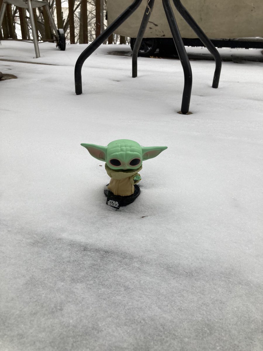 HappyJohnny52's tweet photo. Yoda does not approve of 3 degree temps! https://t.co/T36HyHtWL5