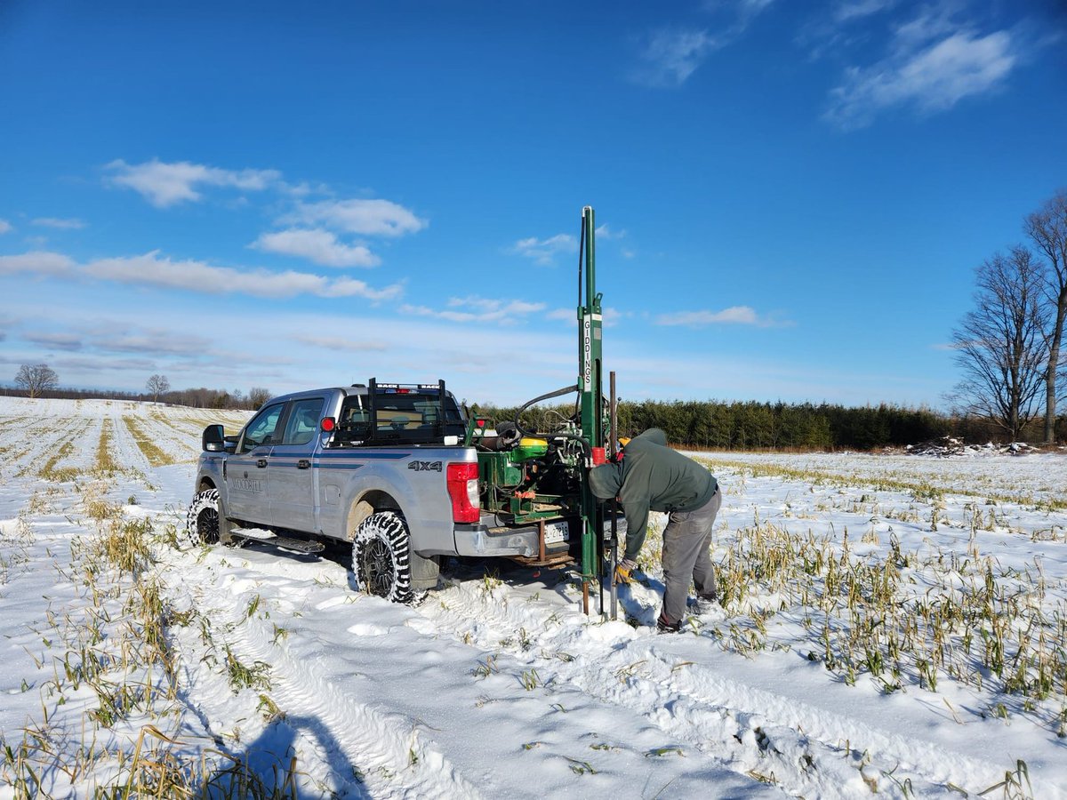 2nd stage of a deeper dive into our #soils. With the help of <a href="/Woodrill/">Woodrill</a> Groundworks we have targeted 1 meter probes based on EC, Topo and yield maps to truly understand our farms soil conditions and variability. This will help drive fertility and seeding decisions for years.