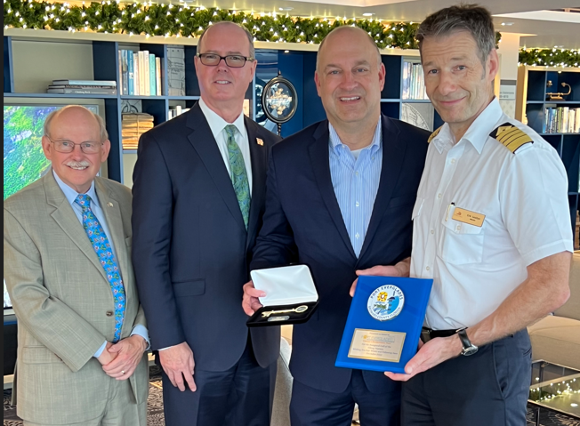 PortEverglades's tweet image. Wishing Viking Neptune fair winds and following seas on her first sailing from our port. This beautiful ship is embarking on a 138-day sail from Fort Lauderdale to London with an itinerary that includes visits to 28 countries and 55 tours. #CruisePortEverglades