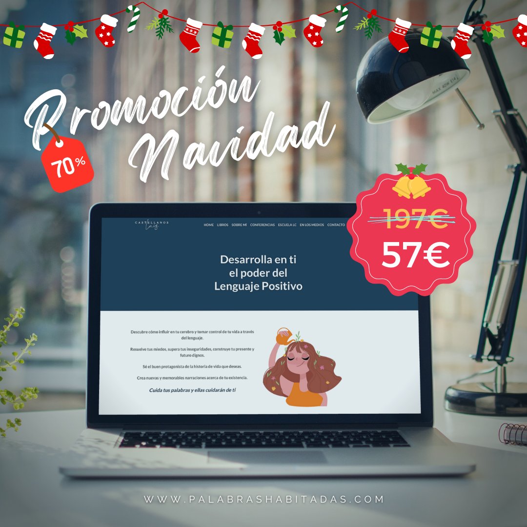 PalabraHabitada's tweet photo. Si quieres tomar el timón de la vida a través de tu lenguaje, aprovecha esta promoción de navidad para acceder a nuestro #cursoonline

✨𝑫𝒆𝒔𝒂𝒓𝒓𝒐𝒍𝒍𝒂 𝒆𝒏 𝒕𝒊 𝒆𝒍 𝒑𝒐𝒅𝒆𝒓 𝒅𝒆𝒍 𝒍𝒆𝒏𝒈𝒖𝒂𝒋𝒆 𝒑𝒐𝒔𝒊𝒕𝒊𝒗𝒐✨

Apúntate ahora👇
https://t.co/3RTg3zUWww https://t.co/fUOCHsCzaF