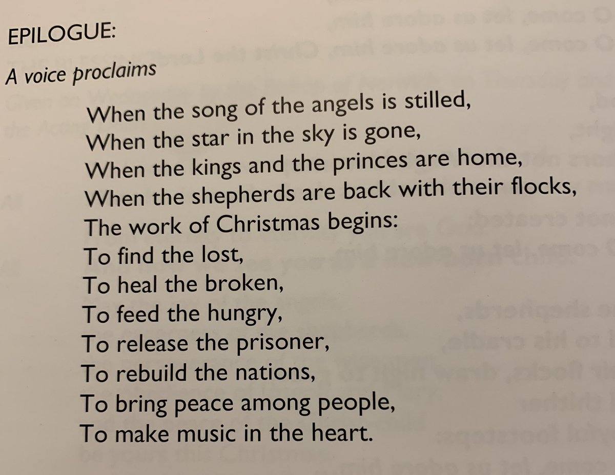 Graham Usher (@bishopnorwich) on Twitter photo Stunning Christmas Procession tonight at <a href="/Nrw_Cathedral/">Norwich Cathedral</a>. These words written by Howard Thurman, read by a child at the end, always challenge me as I go out.
The work of Christmas begins. Stunning Christmas Procession tonight at <a href="/Nrw_Cathedral/">Norwich Cathedral</a>. These words written by Howard Thurman, read by a child at the end, always challenge me as I go out.
The work of Christmas begins.