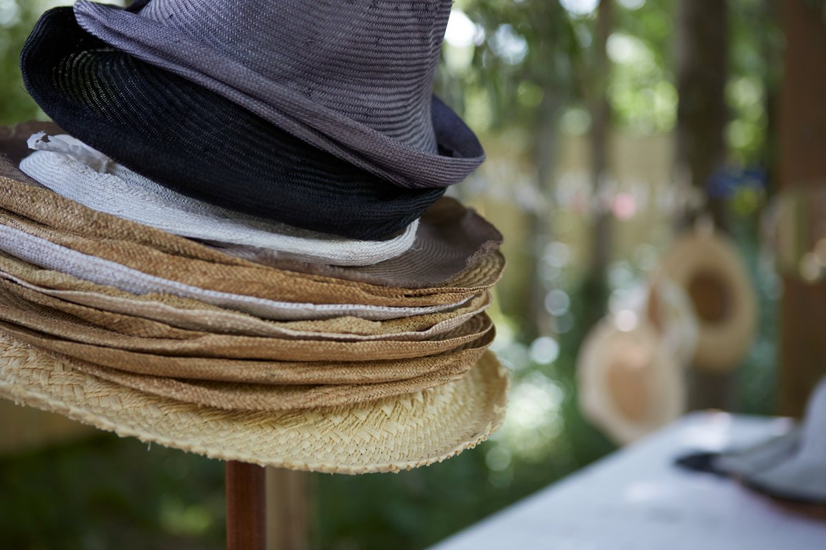 Stage manager-turned-hatmaker Gil Fox works in busy North London and rural Worcester in England. Self-taught in the skills of millinery, she turned that completely on its head and redesigns gently bruised hats from the most beautiful straws and felts. womencreate.com/what/gil-fox/