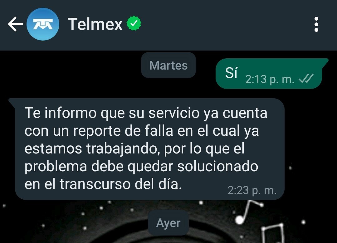Lenny_23's tweet photo. @TELMEXSoluciona Buenas tardes, he reportado desde el día domingo que no tengo servicio de internet y continuo con la misma situación. Supuestamente el día de hoy un técnico acudiría a mí domicilio. https://t.co/QE6gRzMORc