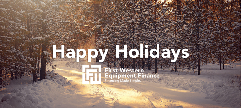 EquipmentFi's tweet photo. Happy Holidays from the First Western Equipment Finance Team!

Our office will be closed on Monday, December 26 and Monday, January 2 for the holidays.

Contact us to finance your equipment before the end of the year!
https://t.co/fvowAdnYix

#equipmentfinance #holidays https://t.co/BLk6mNPp6n