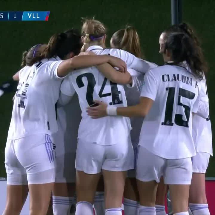 PAULA PARTIDO GETS REAL MADRID'S FIFTH GOAL TO CONTINUE ITS ROUT 😲

#UWCL LIVE NOW ⬇️
🇬🇧 🎙