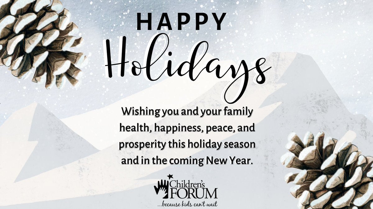 Our office will be closed December 23-27 in observance of the holiday season. Take care and be safe, everyone!