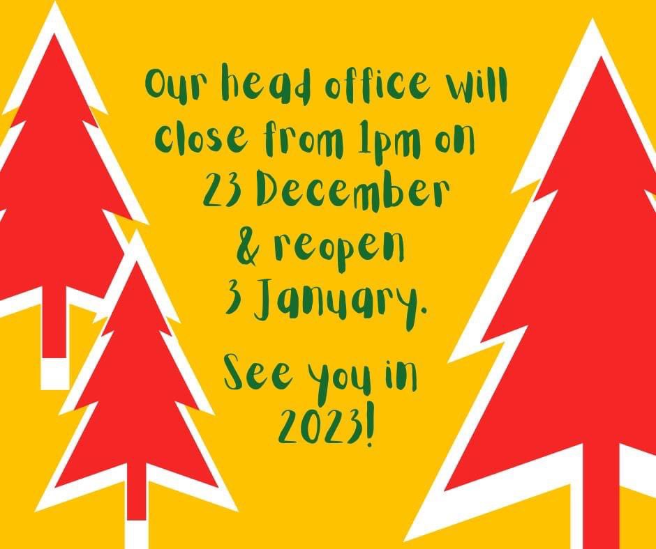 We wish you all the very best for a relaxing break. Look after each other and we look forward to seeing you in 2023. #Christmas #christmashours #community