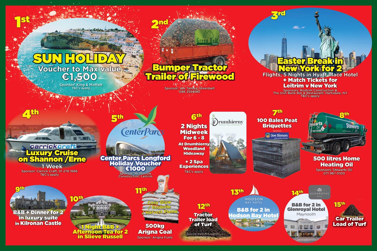 michaels_gaa's tweet photo. We’re on the countdown &amp; it’s not Santa Claus! It’s our Super Holiday &amp; Fuel Draw- this time next week we’ll be live on Facebook making some 15 people very happy with our fantastic prizes! Enter here https://t.co/DB2YvAphG8 #SantaClaus #Christmas #NewYorkCity #leitrim #roscommon https://t.co/Np2ywI2hvC