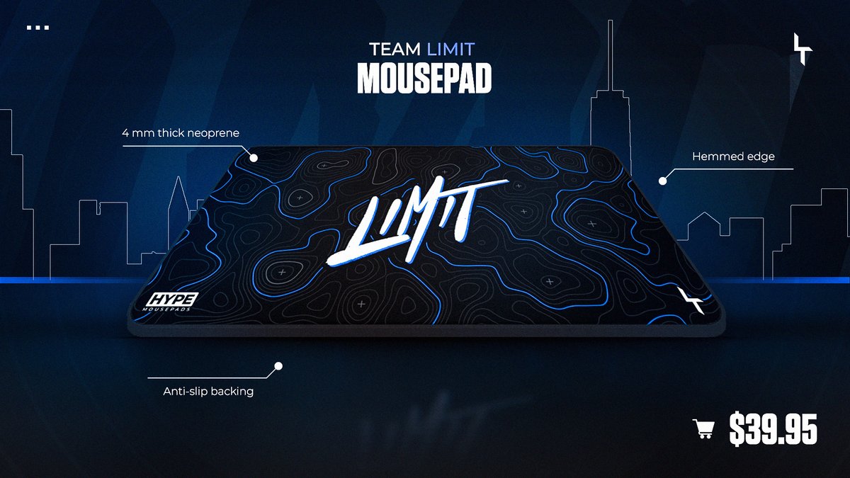 Introducing the new Limit Mousepad.💙

Get yours now using code "Limit10" for 10% off!