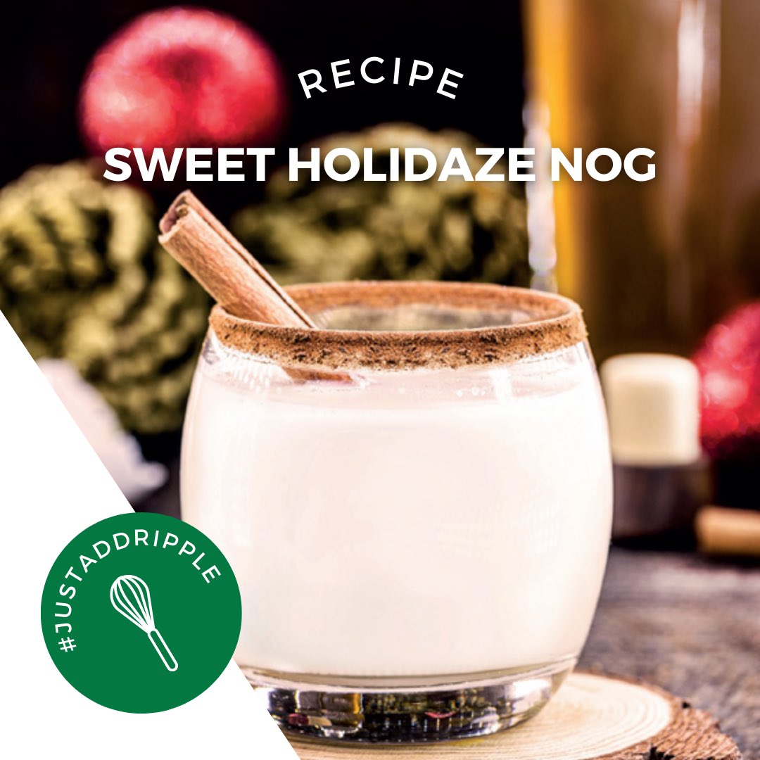 get_ripple's tweet photo. Searching for a crowd-pleaser to bring to your next holiday party? This Sweet Holidaze Nog #RippleRecipe is a fun take on classic eggnog that'll definitely have you feeling the ✨festive spirit ✨

In a rush? Add your fave Ripple to store-bought nog &amp; it'll still do the trick! 😉 https://t.co/2ViPZoy7pE
