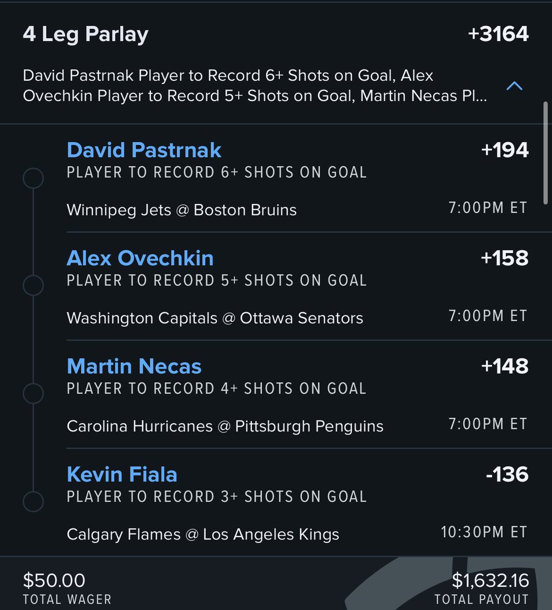Chedzz's tweet photo. NHL Days of Holiday Special 🎁🎄@griffybets @Props_Kitchen 

Got a little 3/4/5/6 parlay action with some of our favorite targets. 

We will be giving away 25% of winnings to charity and 25% to those who RT and like this post. 

Let’s ride 🤝🤝

#NHLPicks #GamblingTwitter https://t.co/iFN07RTxmy