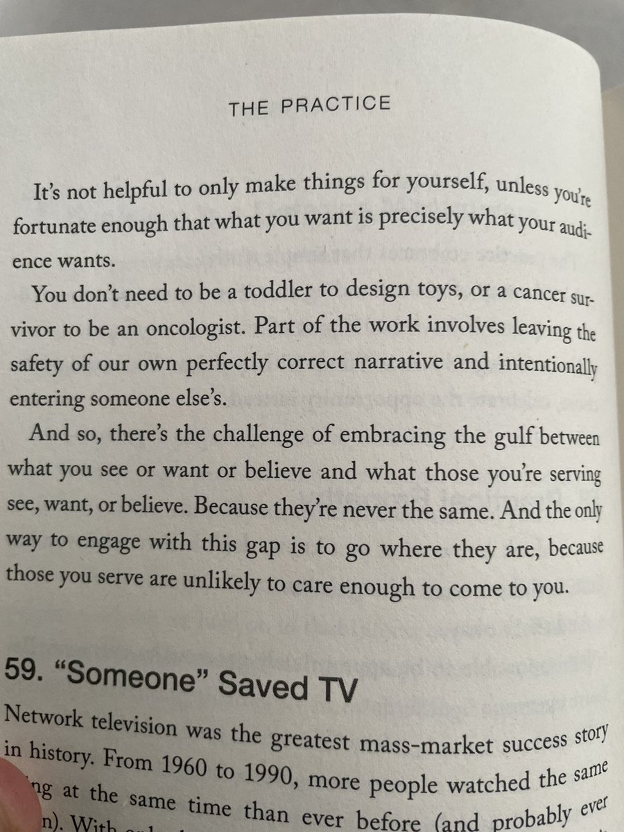 composergarrett's tweet photo. “Go to where [your audience is], because those you serve are unlikely to care enough to come to you.” Words of wisdom from @ThisIsSethsBlog

What is your audience looking for? Can you help them find it?

#umbs #shipyourart https://t.co/BrFizkXEAJ