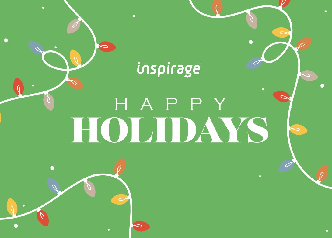 This year was filled with an abundance of bright spots. Seeing familiar faces, reengaging with clients and partners, and receiving prestigious awards were all causes for celebration. We wish you a holiday season filled with health, love, and light. Happy Holidays from Inspirage!