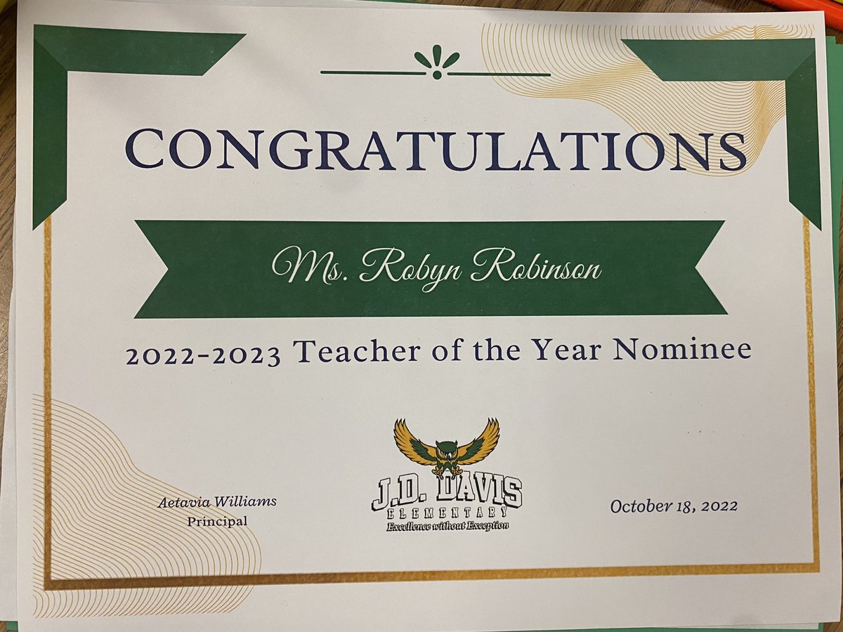 Anointed2Dance's tweet photo. So excited to be nominated as Teacher of the Year my first year at JDD! It’s been a wonderful experience and just praying I can make a difference in the lives of our scholars! https://t.co/y5vztMe8oz