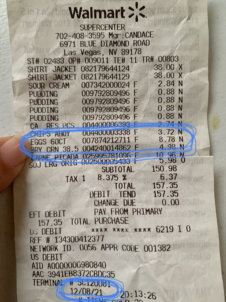 avtorres's tweet photo. I found this receipt from 12/8/2021, almost a year to date and the eggs were $8.78, those same exact eggs today $27.53 😮. #Walmart #eggs #inflation https://t.co/N5AHXcBjo1