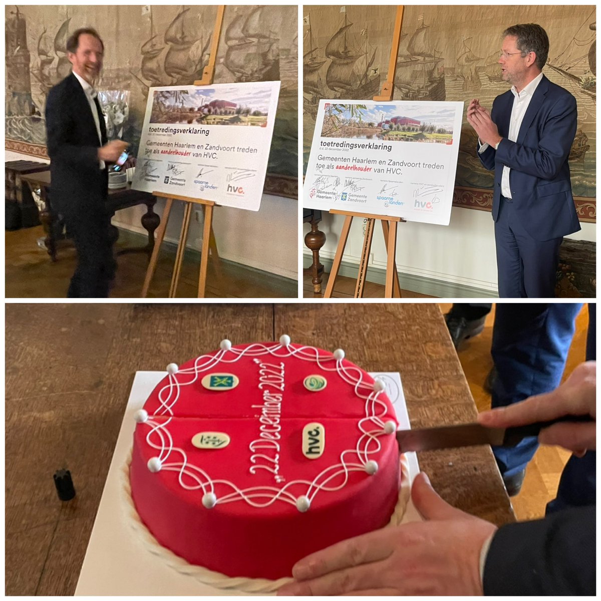 jmeindersma's tweet photo. De laatste besluiten waren de afgelopen dagen al genomen, vandaag kon de symbolische handtekening worden gezet. 

Vanaf 1/1 zijn Haarlem en Zandvoort aandeelhouder van @hvcgroep, het overheidsbedrijf dat ons afval verwerkt, duurzame energie opwekt en kennis deelt. 

Thx @Diedstar https://t.co/NksJ27jDCY