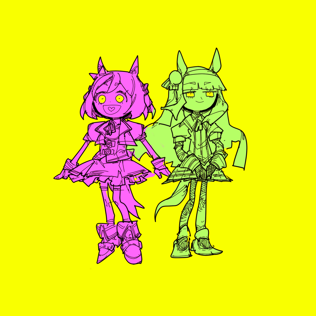 サイレンススズカ(ウマ娘) ,スペシャルウィーク(ウマ娘) 「」|ちぐ齒莖ダサわやかのイラスト