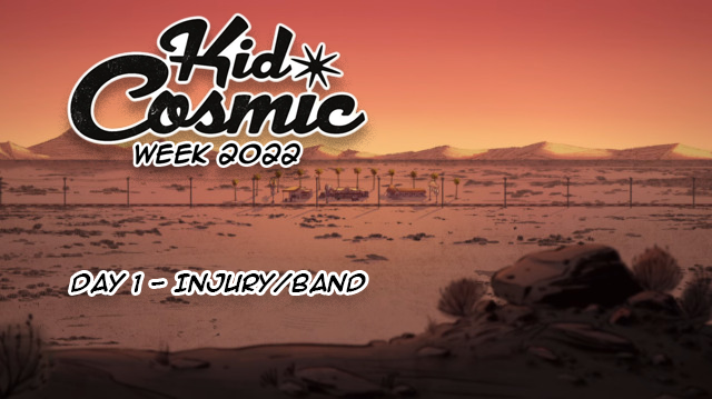 cotcweek's tweet photo. 🍒FIRST DAY OF #kidcosmicweek2022!!🍒
Today's prompts are "Injury" and "Band".
What is the worst injury you have ever received?

#kidcosmic https://t.co/FeOgfK2O4Q