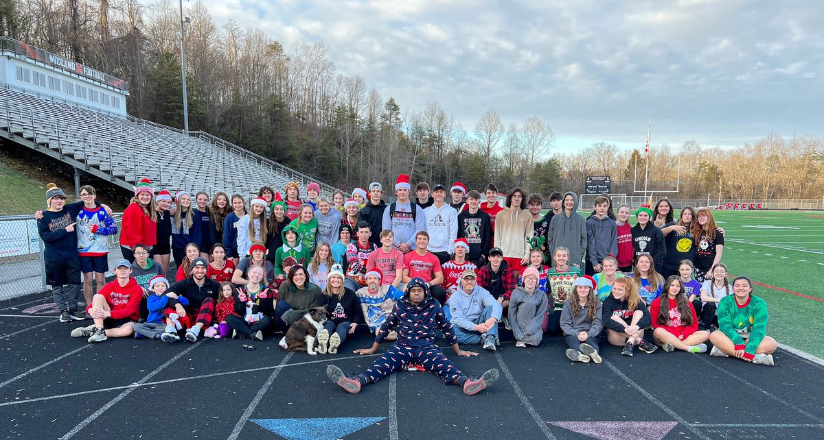 Christmas card material from Cabell Midland T&amp;F! #TEAM #Family