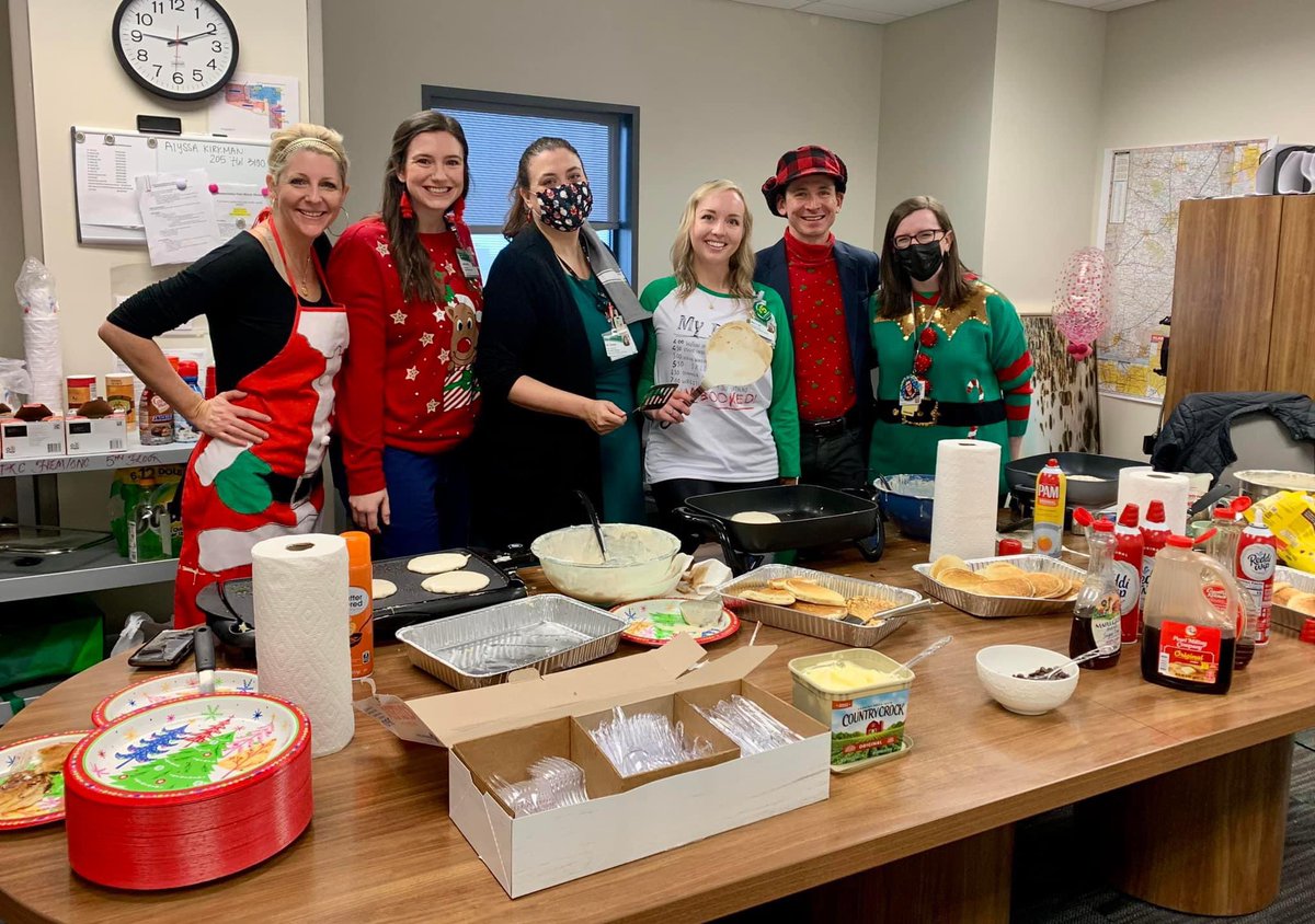 Pancakes before clinic made by our tremendous staff @ONealCancerUAB @uabmedicine @KellyGodby