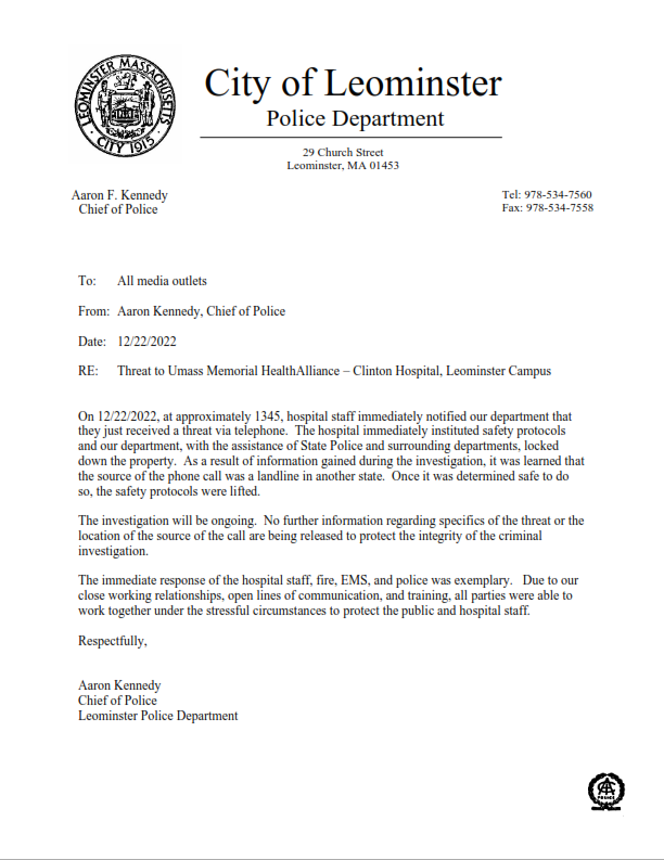 Leominster PD (@leominsterpd) on Twitter photo 