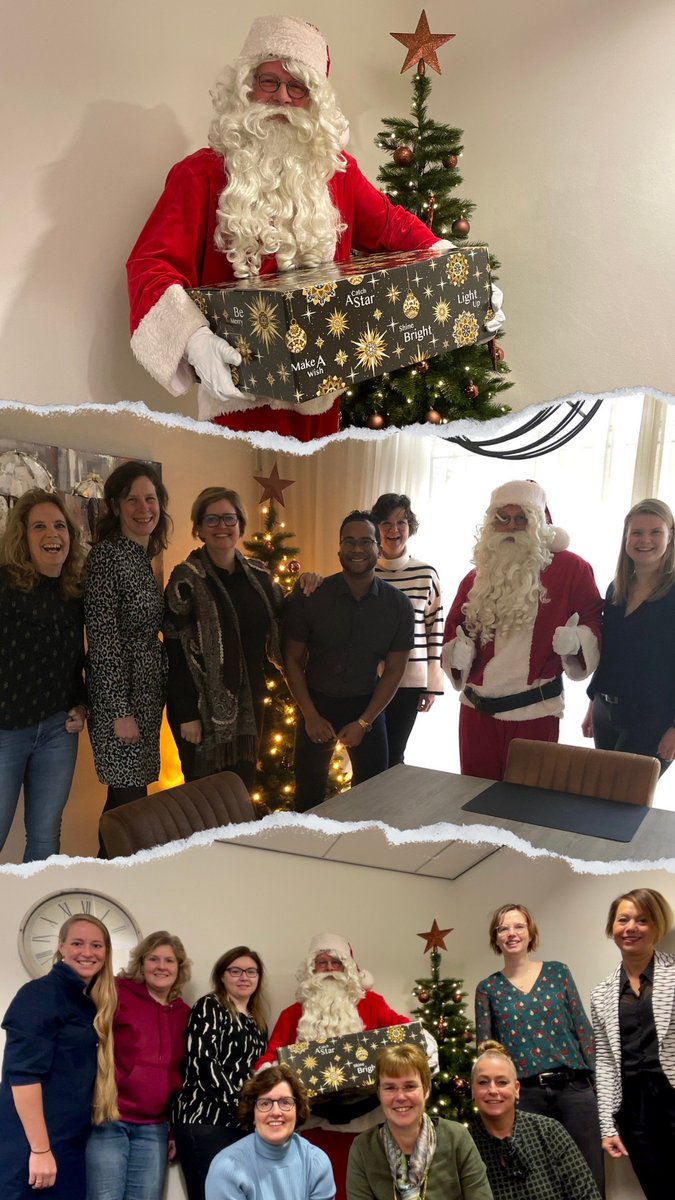 Kerstman-notaris Van der Hammen   deelt kerstpakketten uit aan de aanwezige collega’s.

Wij wensen u fijne feestdagen toe! 🎄🎅🏼