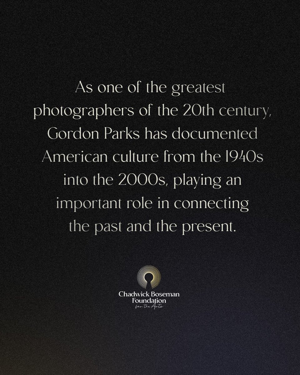 “I saw that the camera could be a weapon against poverty...racism, against all sorts of social wrongs. I knew at that point that I had to have a camera.” - Gordon Parks

His extraordinary pictures allowed him to break the color line in photography (Source: @GParksFound). #thecbfa