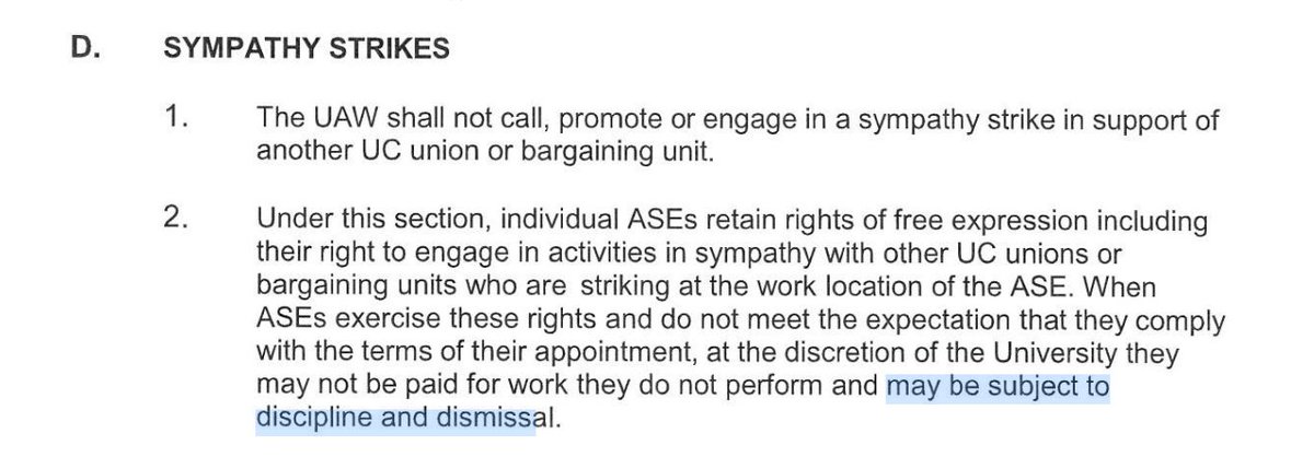 ‼️CONCESSION ALERT‼️

The no-strikes article in the tentative agreement means we could get fired for refusing to cross a picket line. This is NOT in the previous ASE contract. 

Vote NO on this awful TA to keep fighting for SOLIDARITY with our comrades in other unions.