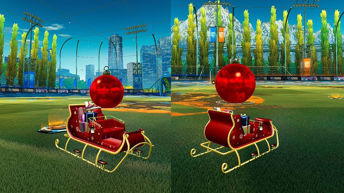 Santa trying to freestyle in Rocket League youtu.be/wxlhXVYipZc #rocketleague #modding