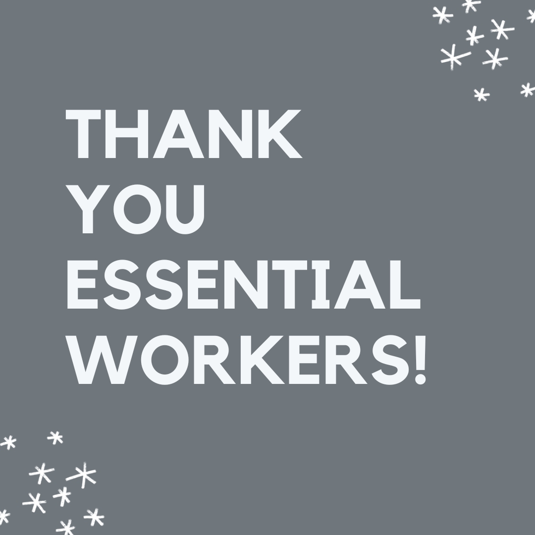 Thank you to all the workers that don't have the luxury of staying home today. You keep our state and country running. THANK YOU!