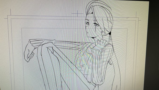 例のニットも描くやで^〜
といったところで横になります 