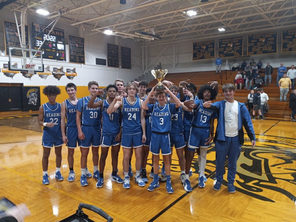 ReadingAthletic's tweet photo. Congratulations to the Boys Varsity Basketball team on their first place finish in the SBEP Crossover Classic Holiday Tournament. @ReadingCSD #GORBD https://t.co/nGdfBnbrTh