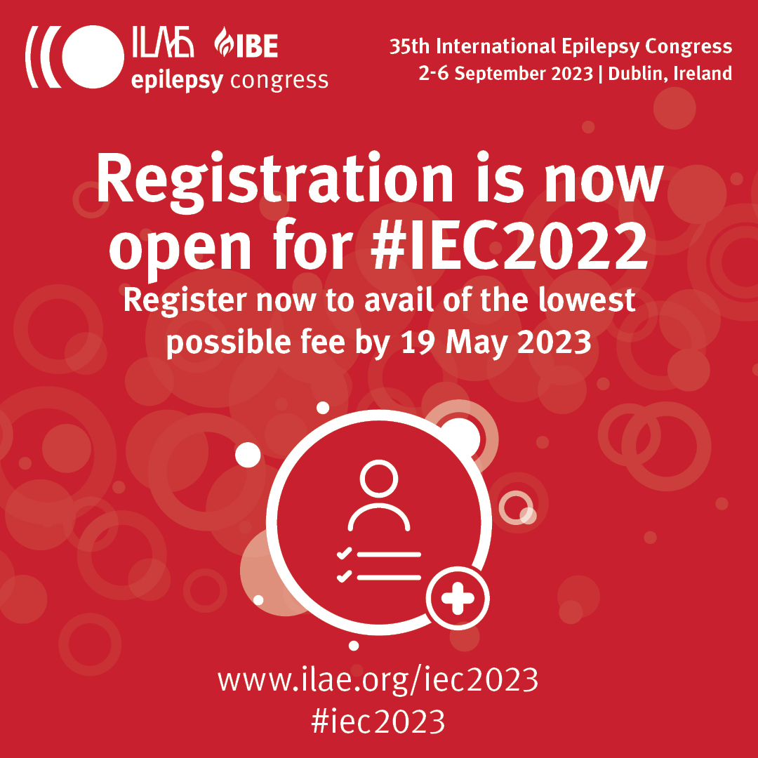 IlaeWeb's tweet photo. Registration is open for the #IEC2023! Register now to avail of the lowest possible fee by 19 May 2023 - https://t.co/ibX775yORo.
@yesILAE @IBESocialMedia #epilepy #epilepsyeducation #epilepsyresearch https://t.co/BlJCf1O4ZG