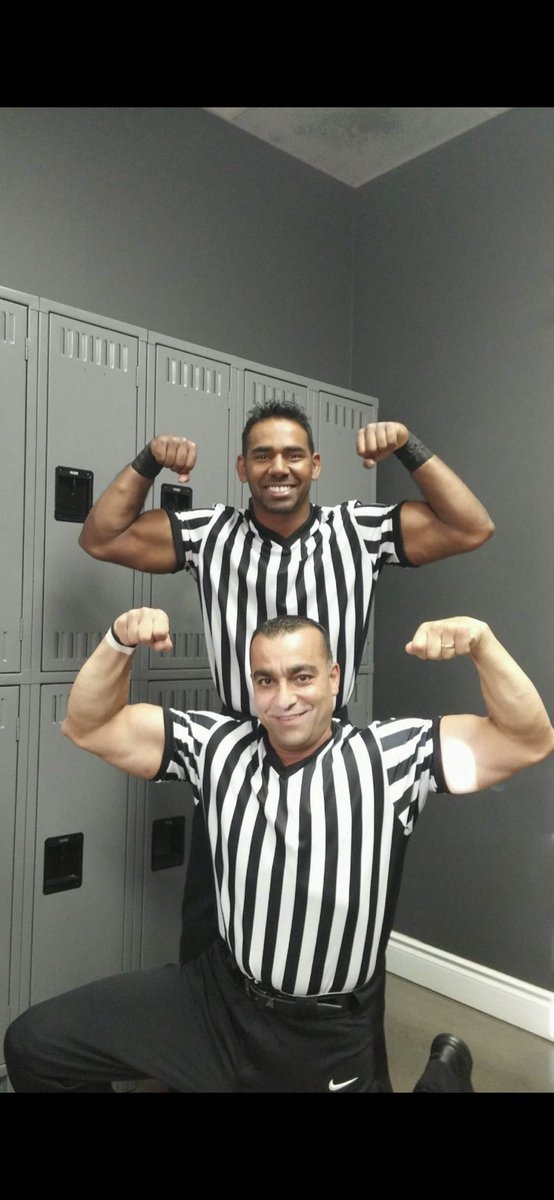 Happy 30 years in the biz to <a href="/refereeharryd/">Harry D.</a>! When I told him I was going to ref for WWE, he gave me his shirt and gave me some matches to ref to see what it felt like. After 30yrs you’d have a hard time finding someone say a bad word about him. Thankful for our friendship. #TBT