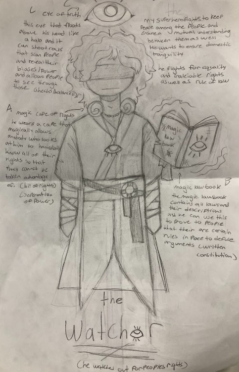 BigHistoryGeek's tweet photo. Tried something new this year. Ss made Constitutional Superheroes using the Preamble, principles, and the mechanisms of protection. Love their creativity! #RCSLearn #WarriorGrit #RCSWMS https://t.co/ciEzO4elNU