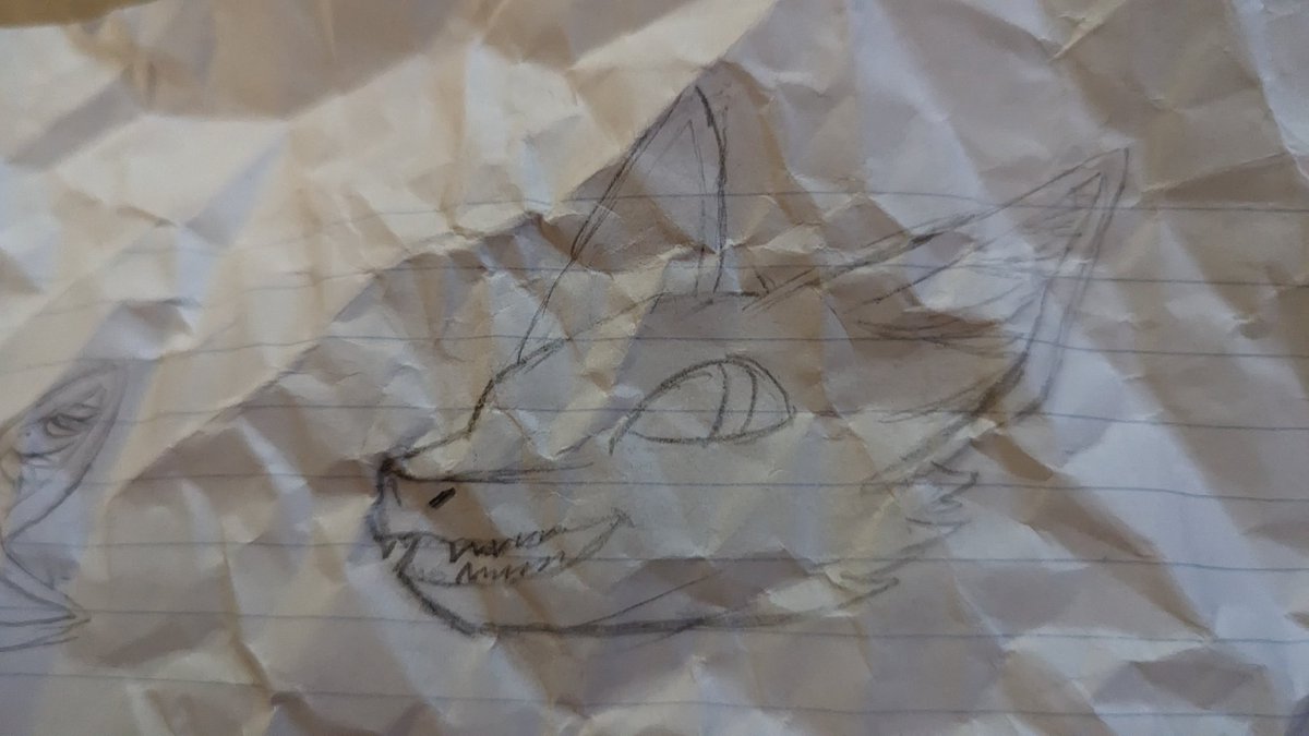 Something I drew the other day (I crumpled it up to put it in my pocket :( )