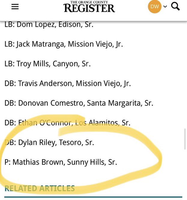 MathiasBrown11's tweet photo. Super honored to be named as part of the All Orange County 3rd team! @Chris_Sailer @sh_lancerfball @NextLevelKick1 https://t.co/niTDgOhC9C