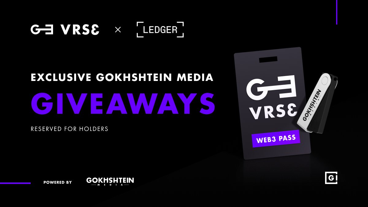 gokhshtein's tweet photo. We're giving away 10 Limited Gokhshtein Media Ledger Nano X Wallets to G3Vrse Pass Holders! 🎉

To Be Eligible:
💜 Like / RT
💎 Mint Your G3Vrse Pass: 
👉 https://t.co/coeRzcR7SL

Winners Announced Dec. 25th!

#G3Vrse #Giveaway #Ledger #LedgerNanoX @Ledger #NFTCommunity #FreeNFT https://t.co/oQt0hvTA4A