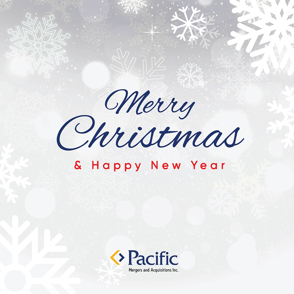 PMABB_BC's tweet photo. Happy Holidays to You and Yours, from all of us here at Pacific Mergers &amp; Acquisitions. Please note our office is closed Monday Dec 26th and Tuesday December 27th. https://t.co/13LsIydgjf