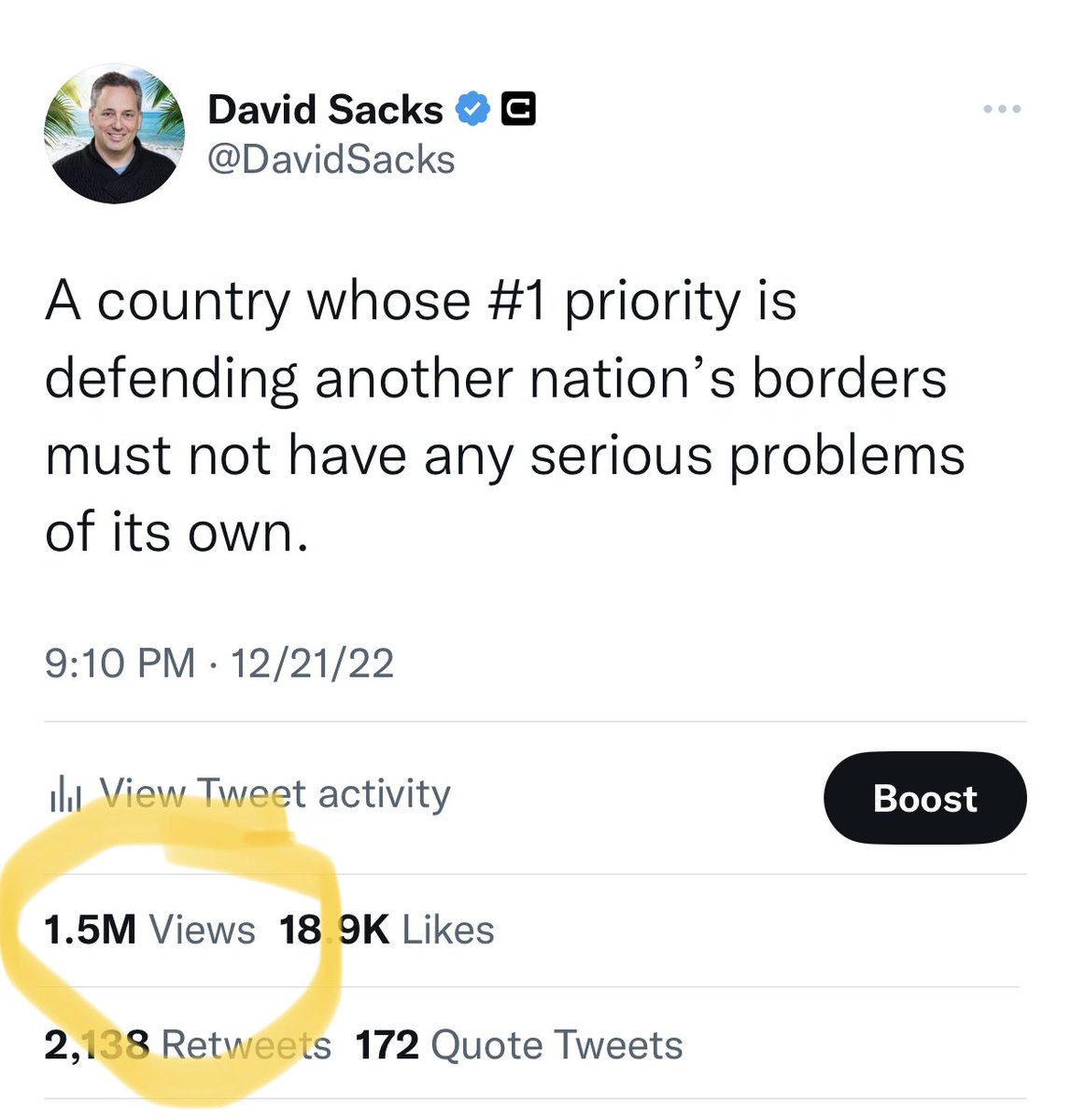 David Sacks tweet media