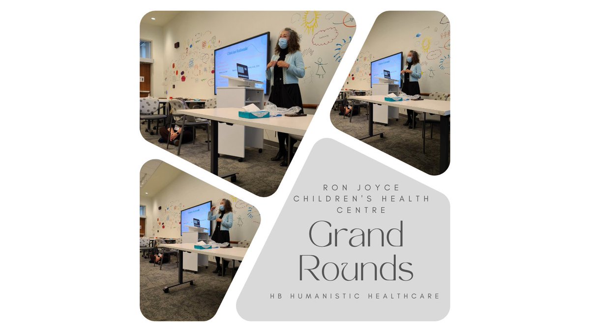 hb_dialoguedr's tweet photo. #ICYMI Dr. Elaine Cook had the opportunity to present at Ron Joyce Children’s Health Centre Grand Rounds. Sharing insights about Humanistic approach, emerging research and how our education and training programs help to amplify staff clients and their families. Thanks @HHS_staff! https://t.co/KmIcBPlsia