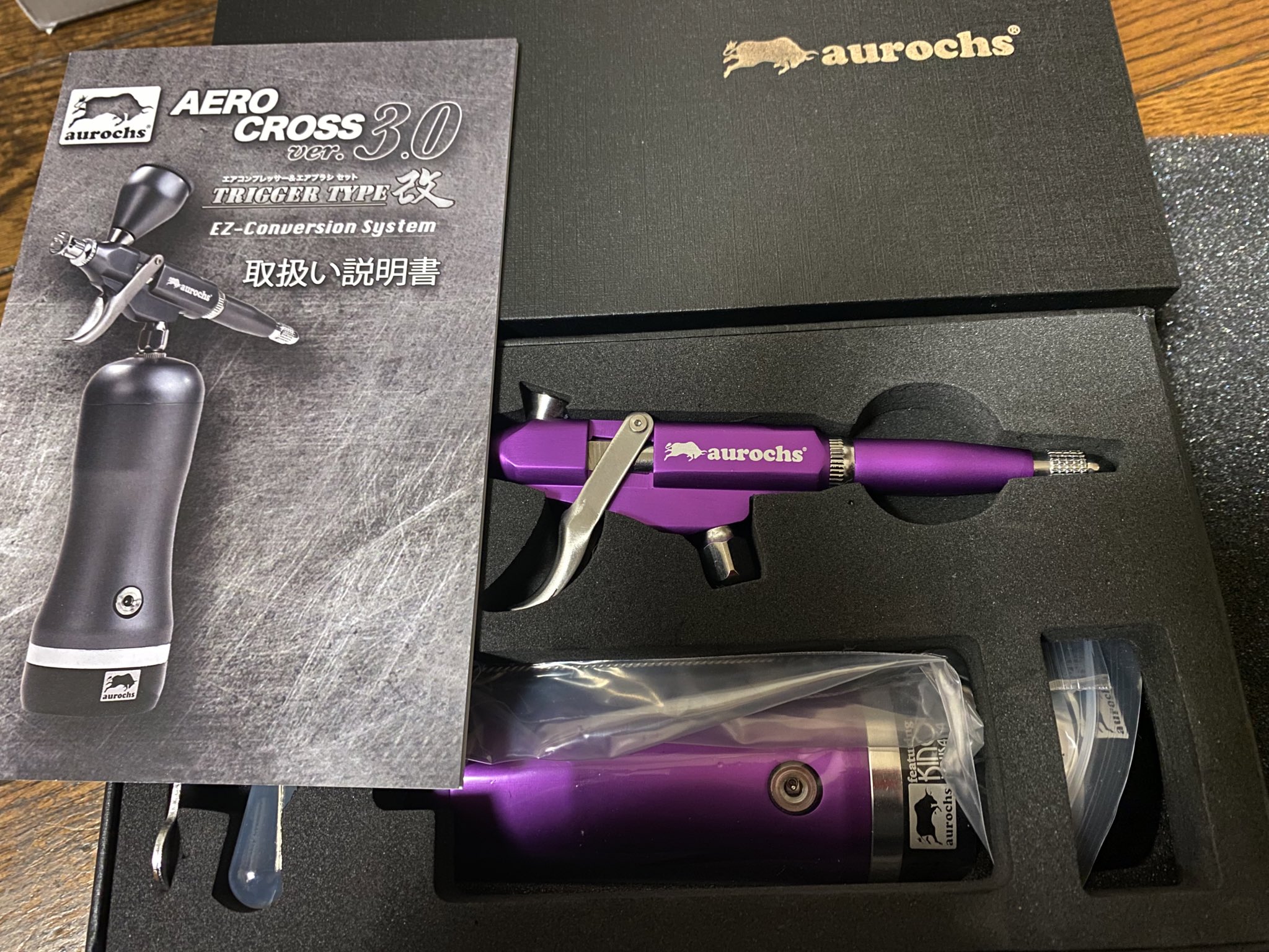 西日本産 aurochs 充電式エアブラシ エアロクロス ver.3.0 トリガー