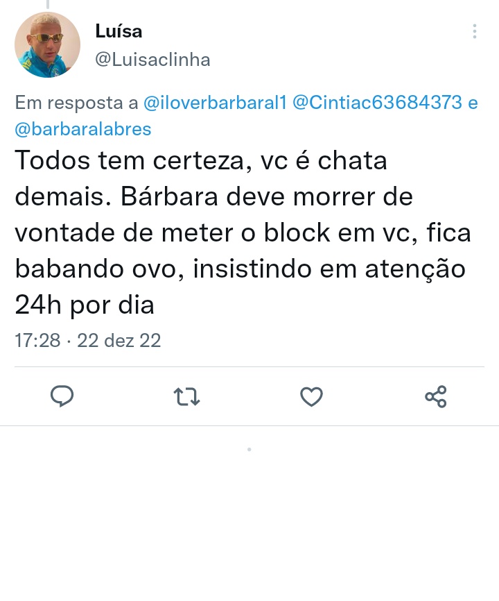 iloverbarbaral1's tweet photo. Aí vocês acham que fã não leva haters pois aí kkkk ser @barbaralabres quiser me bloquear ela já tinha me bloqueado oh povo chato aqui olha que eu sou bem ausente aqui não sou fã de ficar enchendo saco não https://t.co/aGKOHylbJX