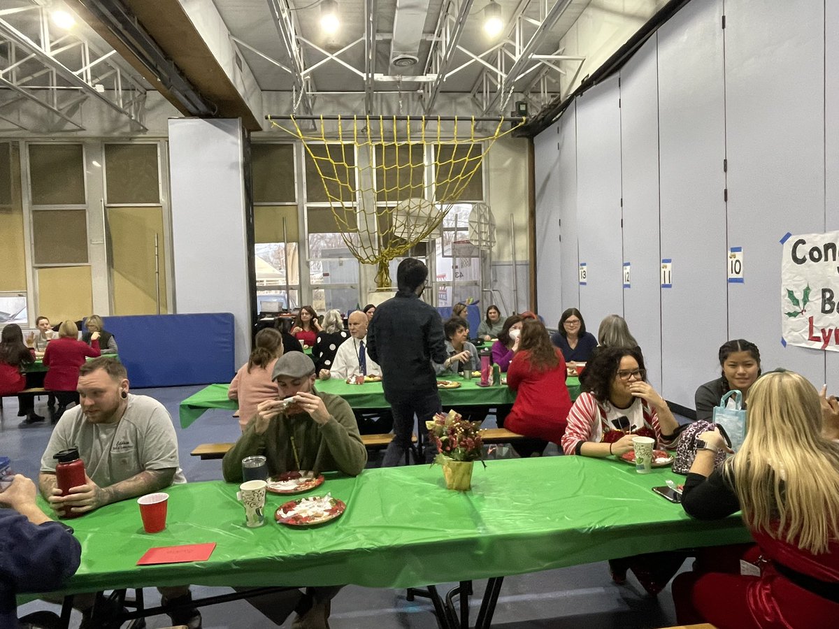 Michelle22669's tweet photo. A wonderful Lincoln tradition- Annual Holiday Staff Breakfast!   I love when the place I work feels like home!!!  Lincoln is not just filled with great colleagues but great friends!! Best wishes  on your retirement Lynn O’Malley and Lori Amaral.
@LincolnSchool8 #lncproud https://t.co/65vqfJwDpk