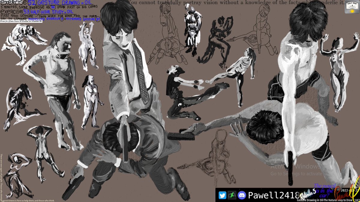 Pawell2418's tweet photo. #TheNaturalWayToDraw - Gesture drawing in Oil
Either my observation skill went up or my ability to draw went lower. Or i just struggle intensely in "new" medium and nothing comes out the way i want it to be. Fuck it all. https://t.co/d9Z7sx60W7