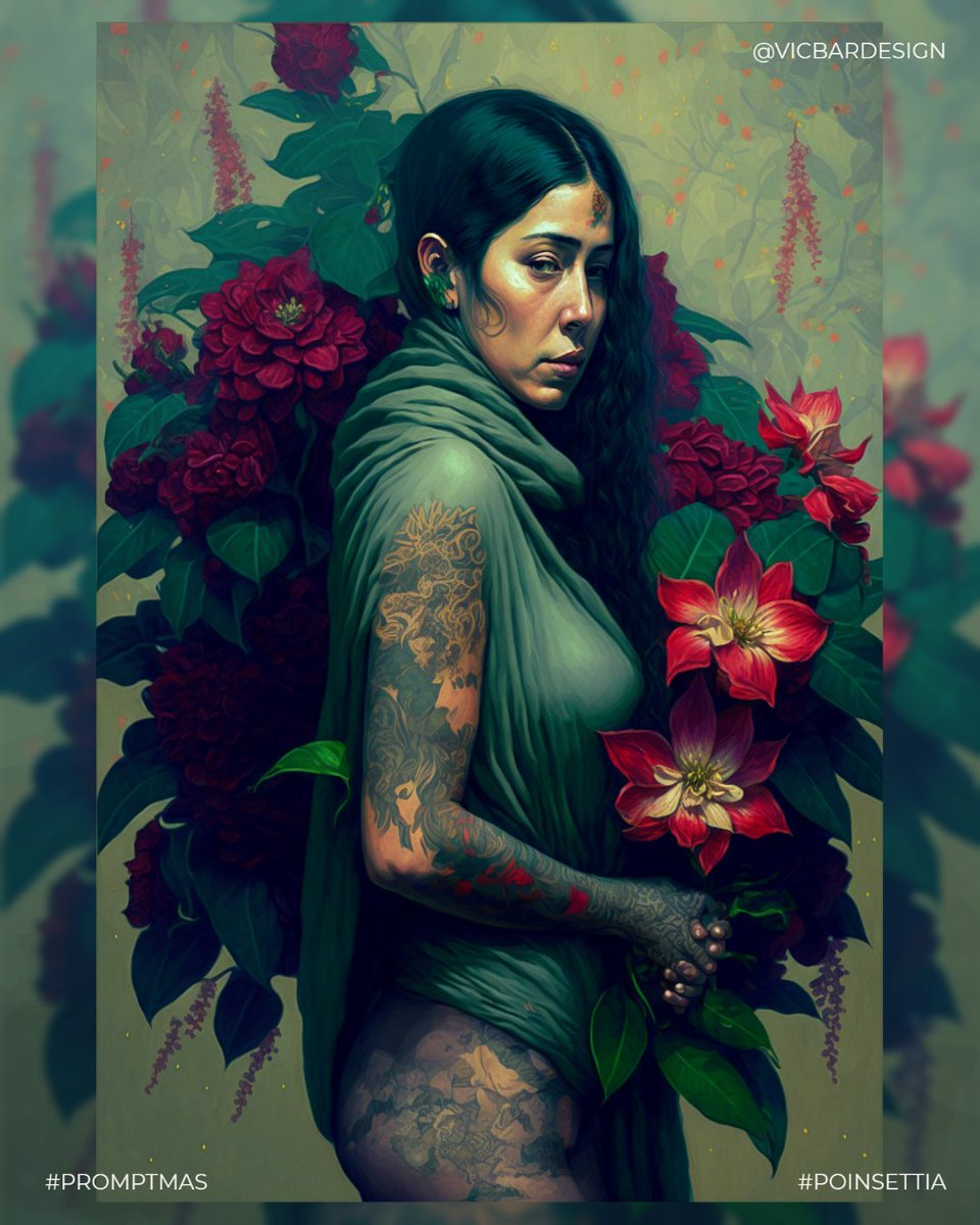 LoudRedNoise's tweet photo. What a beautiful flower for such a cold environment.

PROMPTMAS Day 22: POINSETTIA

#PROMPTMAS #AICC_IO #AICCCREATORS #vicbardesign #artificialinspiration #midjourney #aiart #poinsettia #surreal #adobeexpress #christmasflower #aiartist #redflower https://t.co/RUDU5ClknU