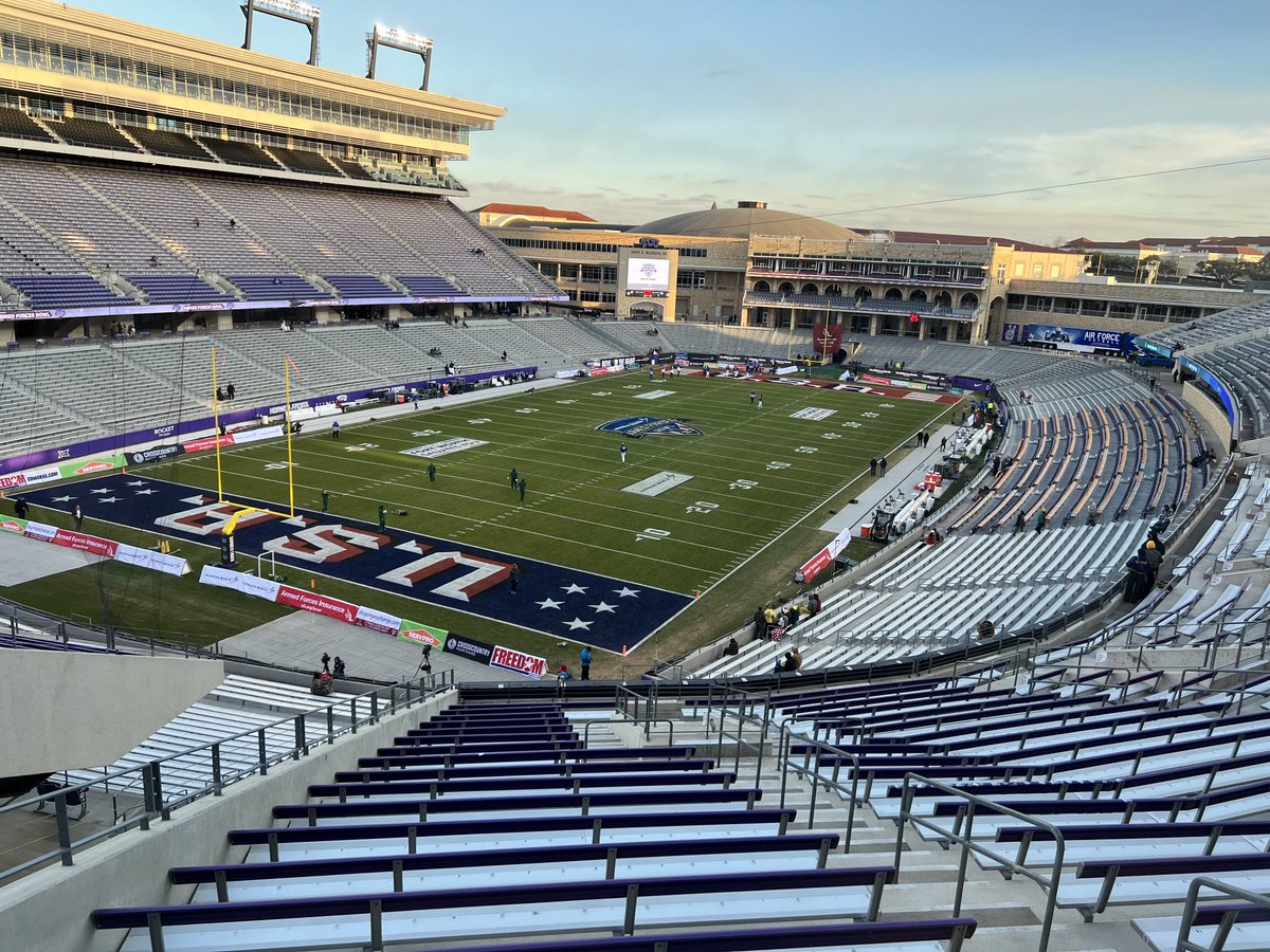 Could it be the coldest bowl game ever? 90 minutes before kickoff in Ft. Worth it is 15 degrees on the field, and with the wind it feels like zero degrees.