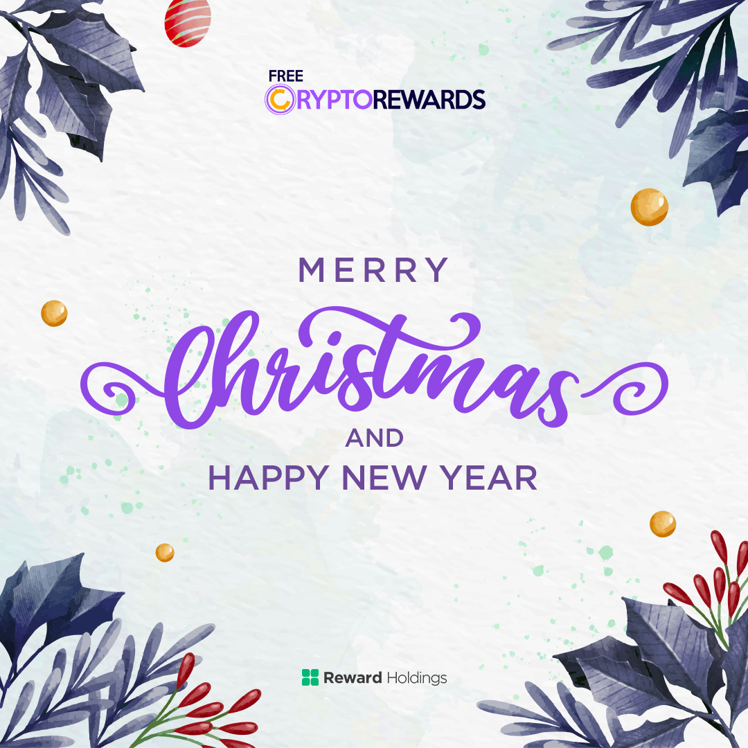 FreeCrypto_FCR's tweet photo. The FreeCryptoRewards team wishes you a Merry Christmas, a joyous holiday season, and a Happy New Year! 🎉🎉 https://t.co/97N1xG5olY