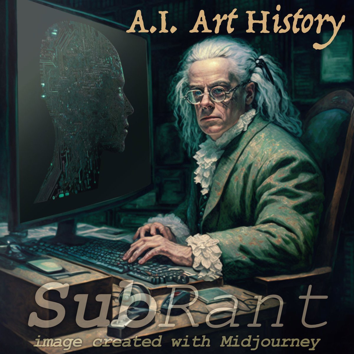 SubRantPodcast's tweet photo. Episode #70: A.I. Art History

SubRant cohosts touch on eyeballs and pie while drafting their own conspiracy theories and pondering the place of AI in art history

Listen: https://t.co/bhQIoSWGT9

#podcast #art #Thanksgiving #AI #MOMA https://t.co/X4DNnPbu0N